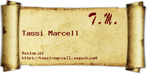 Tassi Marcell névjegykártya